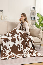 mySundaze Cow Print Throw Blanket Soft Microfiber 50x60