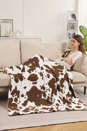 mySundaze Cow Print Throw Blanket Soft Microfiber 50x60