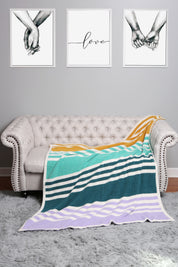 mySundaze Multi-Color Stripes Throw Blanket Soft Microfiber 50x60