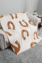 mySundaze Horseshoes Throw Blanket Soft Microfiber 50x60