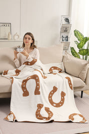 mySundaze Horseshoes Throw Blanket Soft Microfiber 50x60
