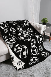 mySundaze Soccer Ball Print Throw Blanket Soft Microfiber 50x60