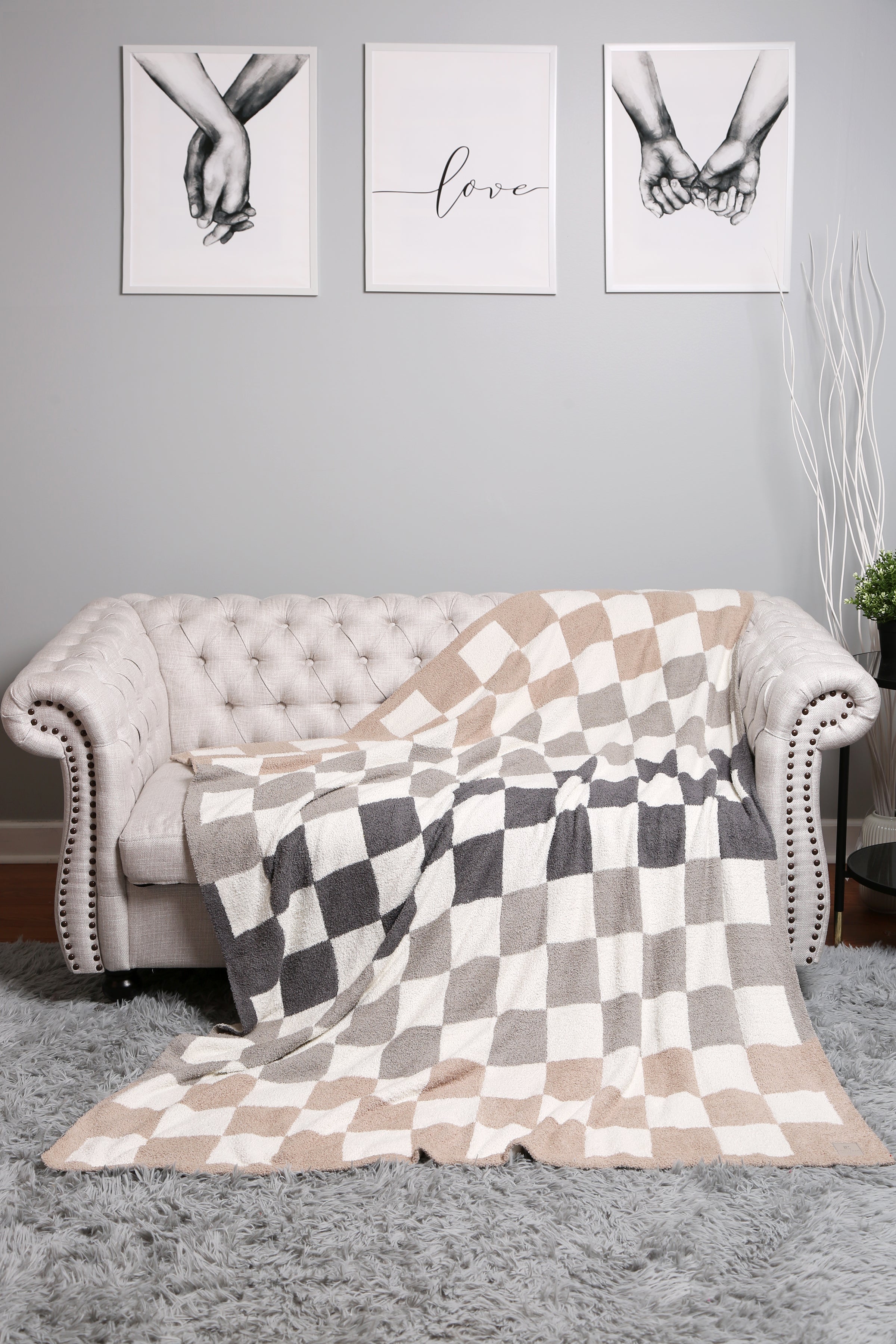 mySundaze Multi-Color Checkered Throw Blanket Soft Microfiber 50x60