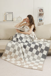 mySundaze Multi-Color Checkered Throw Blanket Soft Microfiber 50x60