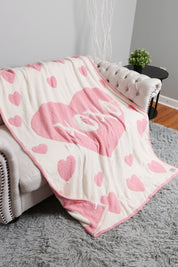mySundaze Heart with XOXO Throw Blanket Soft Microfiber 50x60