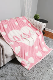 mySundaze Heart with XOXO Throw Blanket Soft Microfiber 50x60