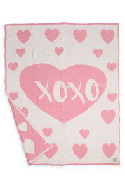 mySundaze Heart with XOXO Throw Blanket Soft Microfiber 50x60