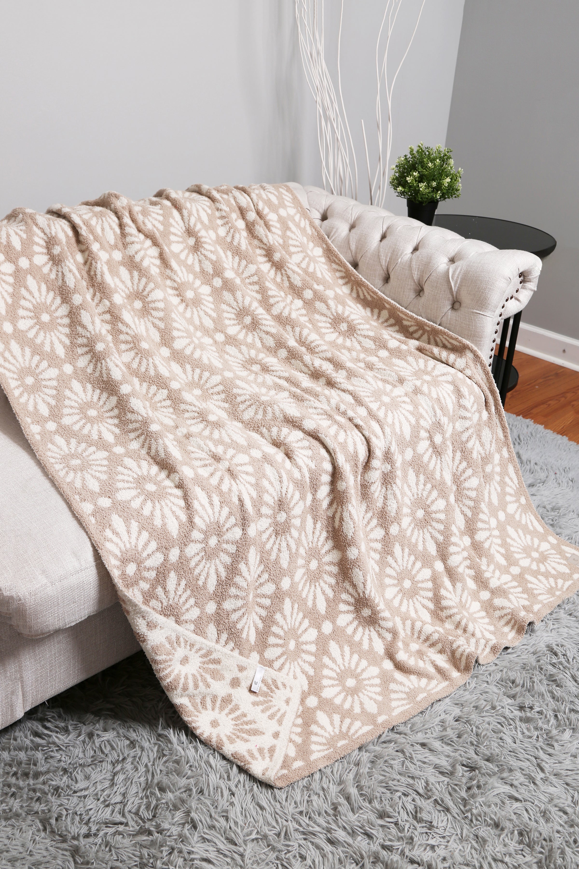 mySundaze Floral Damask Throw Blanket Soft Microfiber 50x60