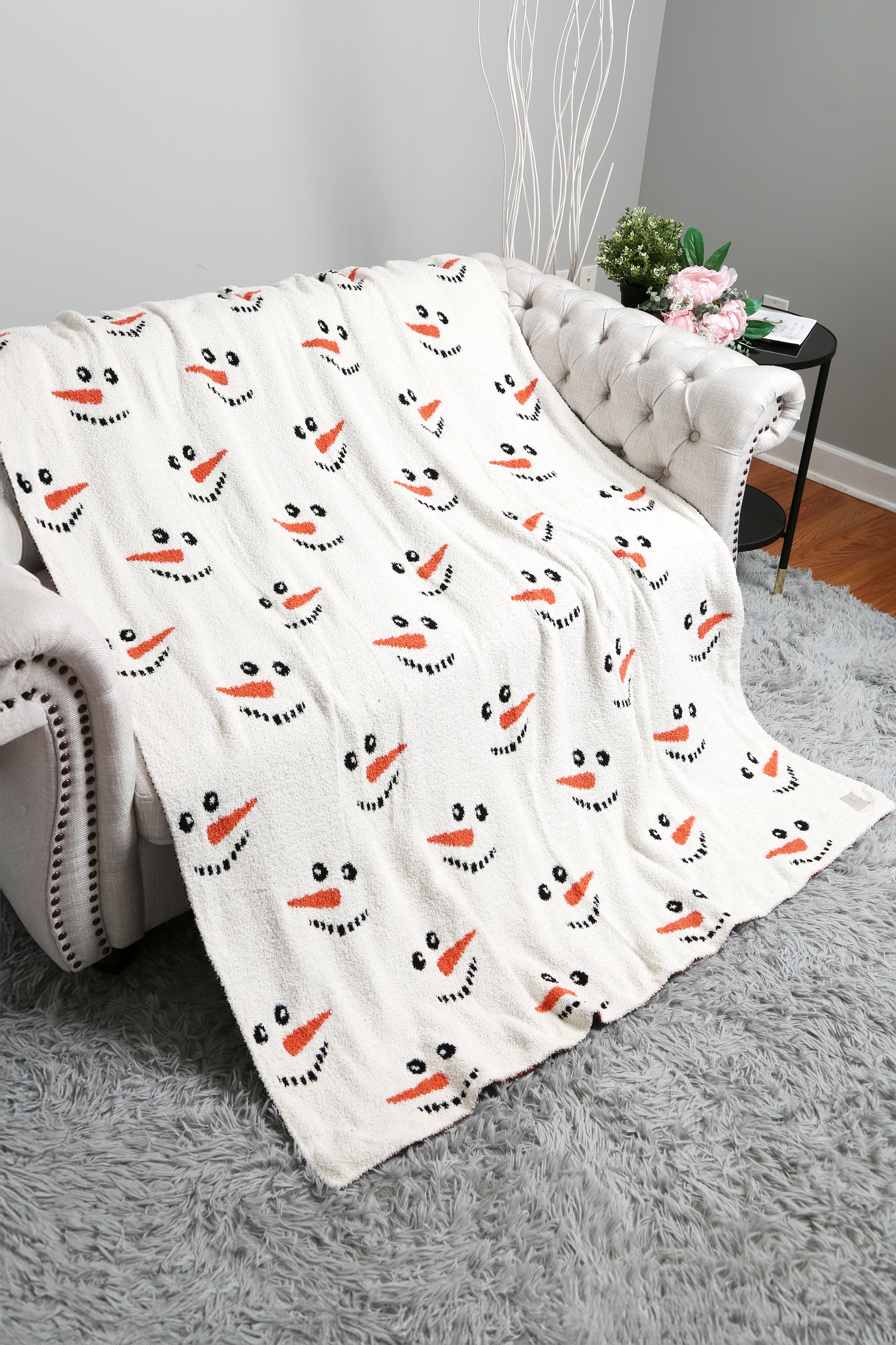 mySundaze Snowman Throw Blanket Soft Microfiber 50x60
