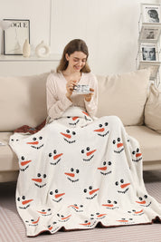 mySundaze Snowman Throw Blanket Soft Microfiber 50x60