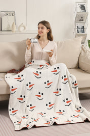 mySundaze Snowman Throw Blanket Soft Microfiber 50x60