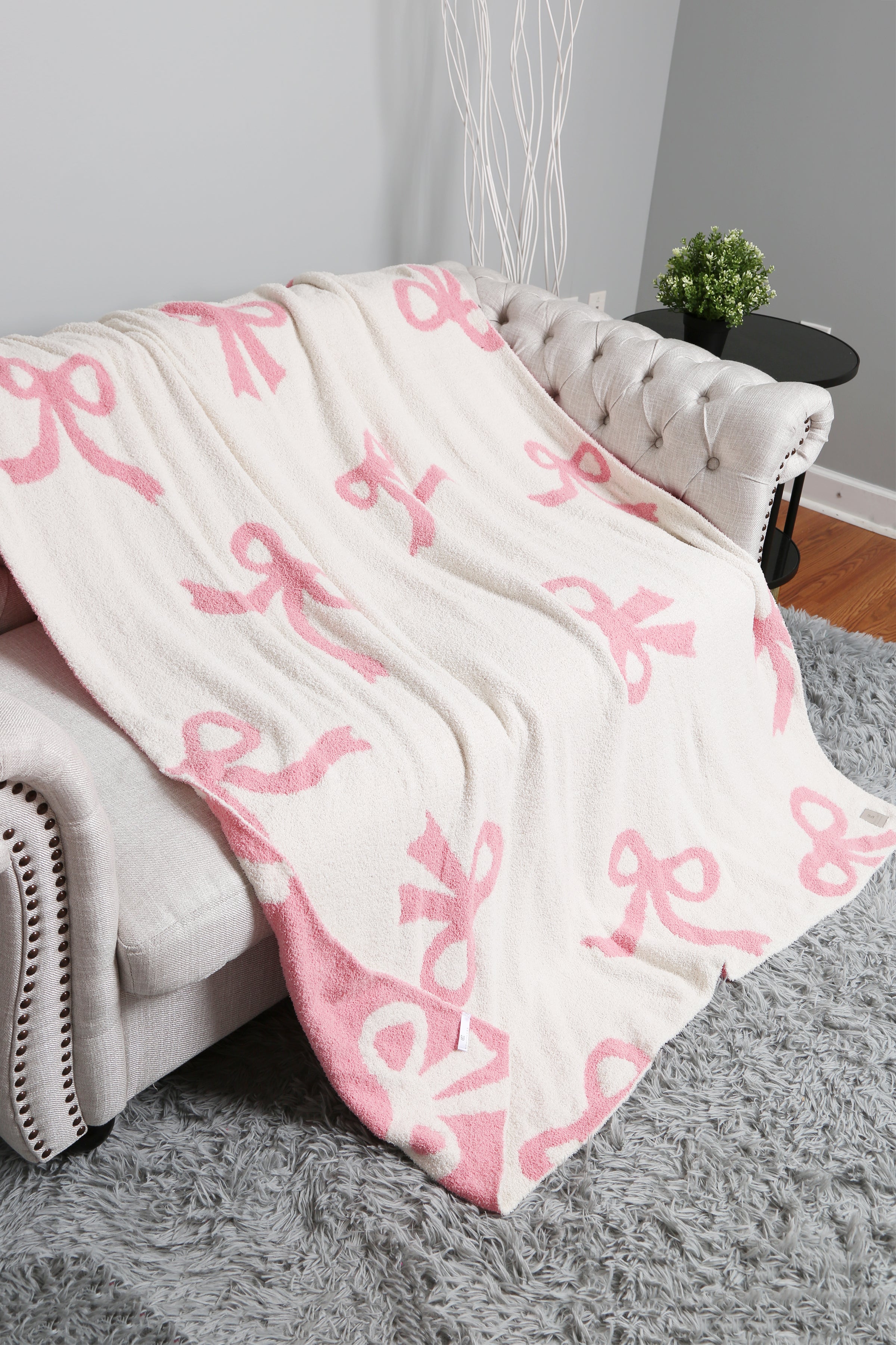 mySundaze Pink Ribbons Throw Blanket Soft Microfiber 50x60