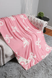 mySundaze Pink Ribbons Throw Blanket Soft Microfiber 50x60