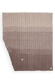 mySundaze Ombre Cable Knit Throw Blanket Soft Microfiber 50x60