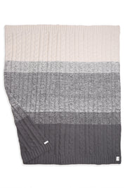 mySundaze Ombre Cable Knit Throw Blanket Soft Microfiber 50x60