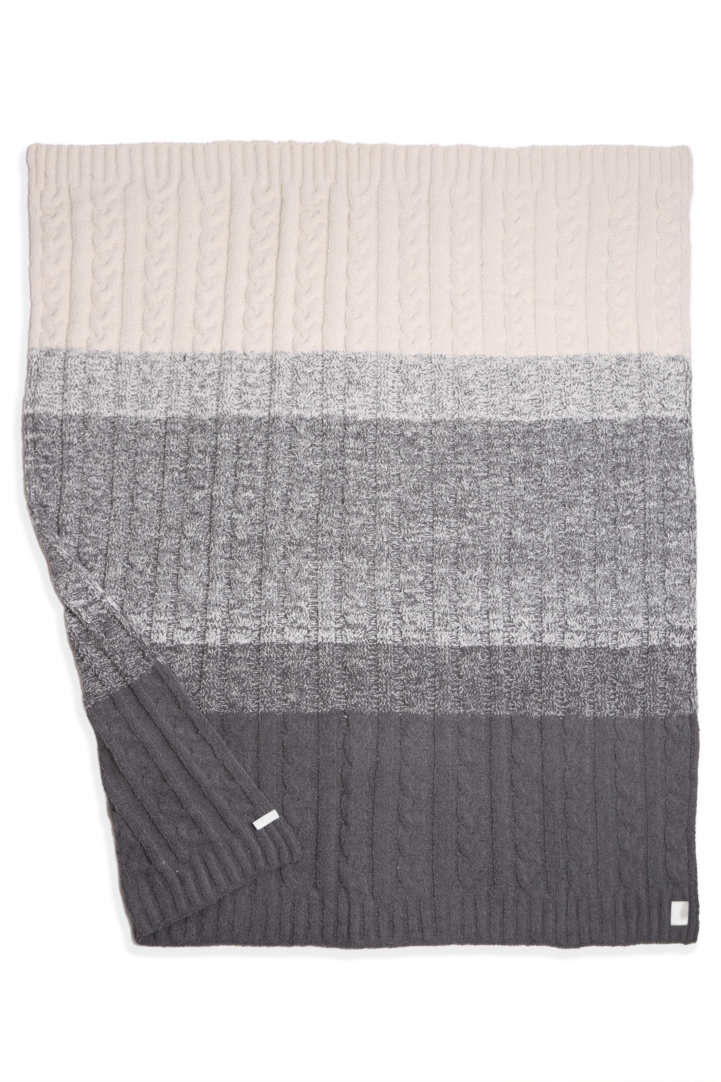 mySundaze Ombre Cable Knit Throw Blanket Soft Microfiber 50x60