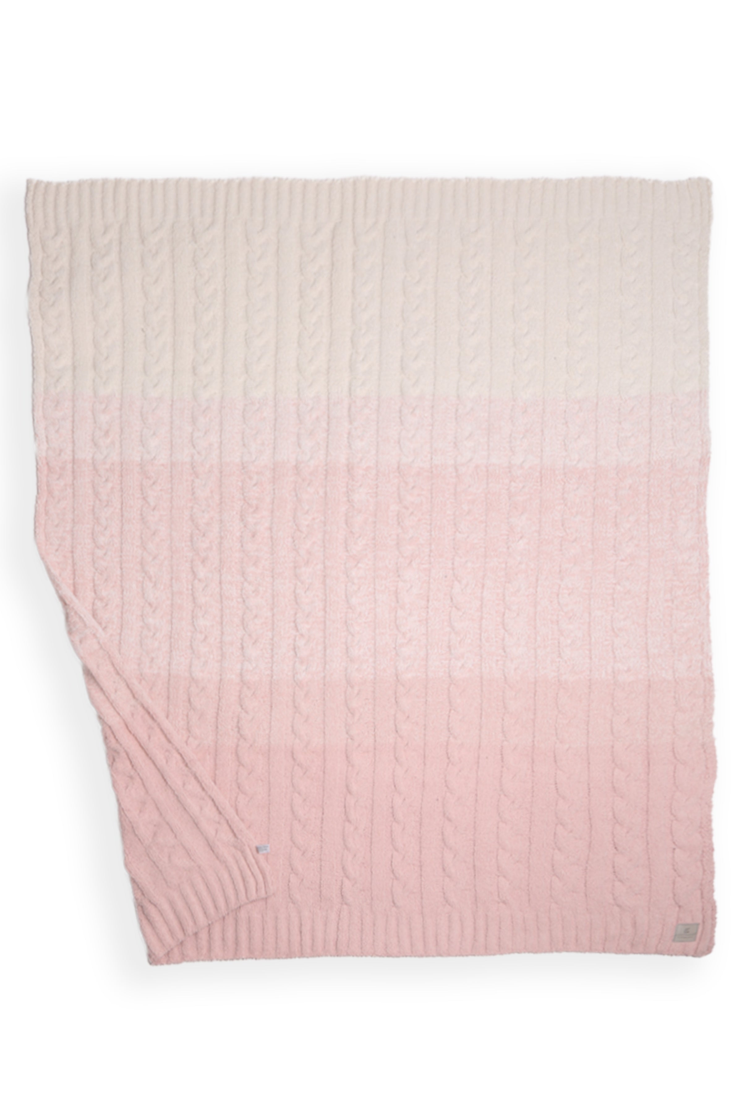 mySundaze Ombre Cable Knit Throw Blanket Soft Microfiber 50x60