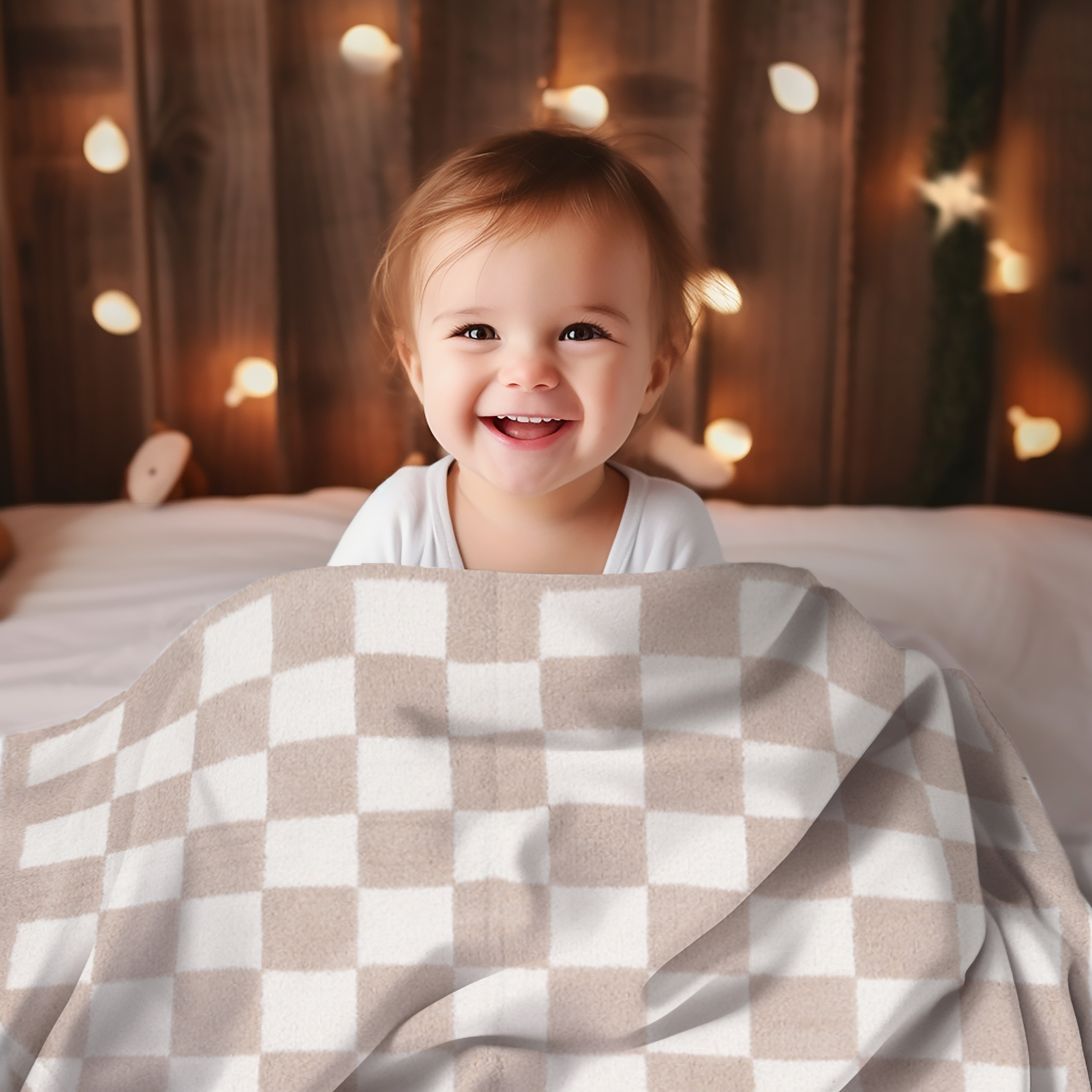 mySundaze Checkered Print Small Throw Blanket Soft Microfiber 29x35