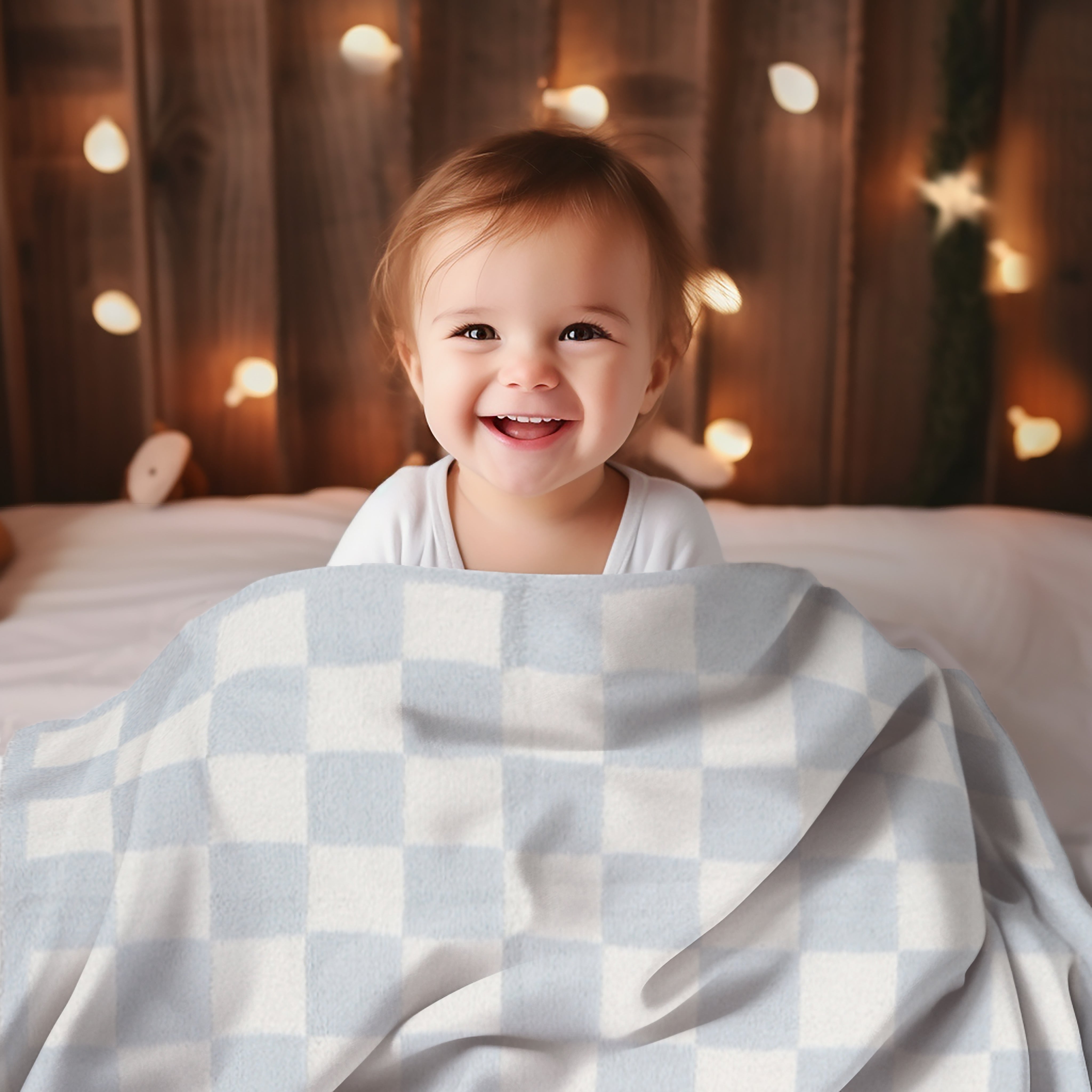 mySundaze Checkered Print Small Throw Blanket Soft Microfiber 29x35