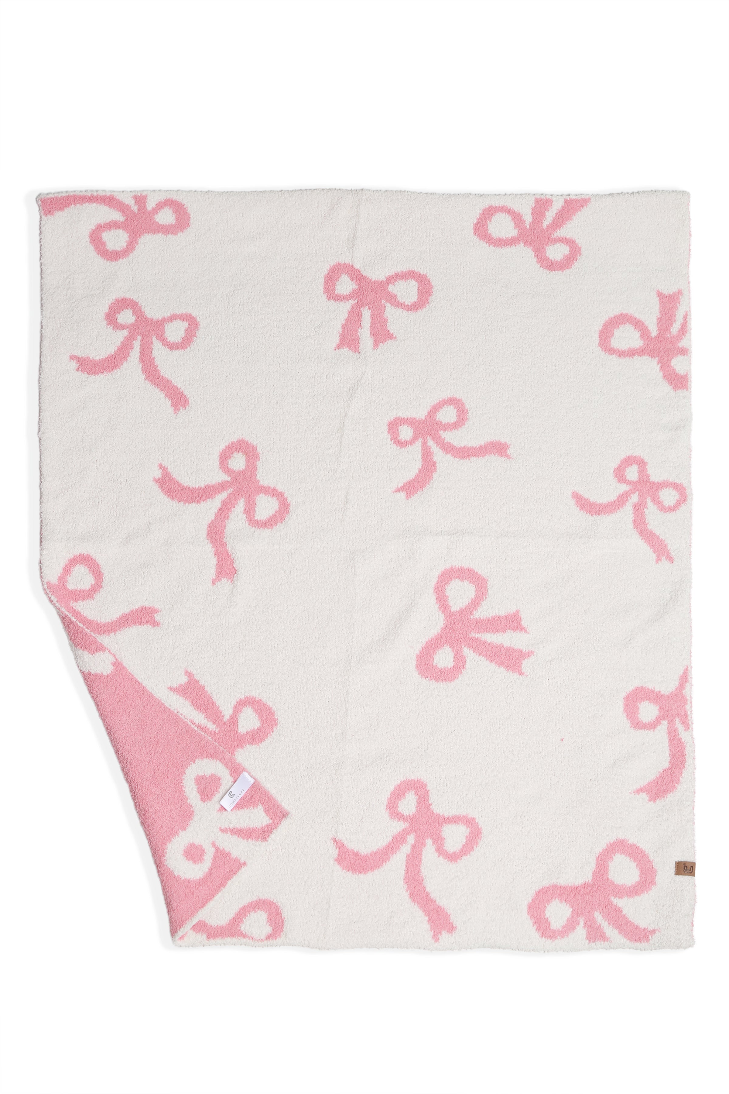mySundaze Pink Ribbon Print Small Throw Blanket Soft Microfiber 29x35