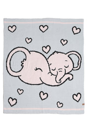 mySundaze Elephant Mom and Baby Print Small Throw Blanket 29x35