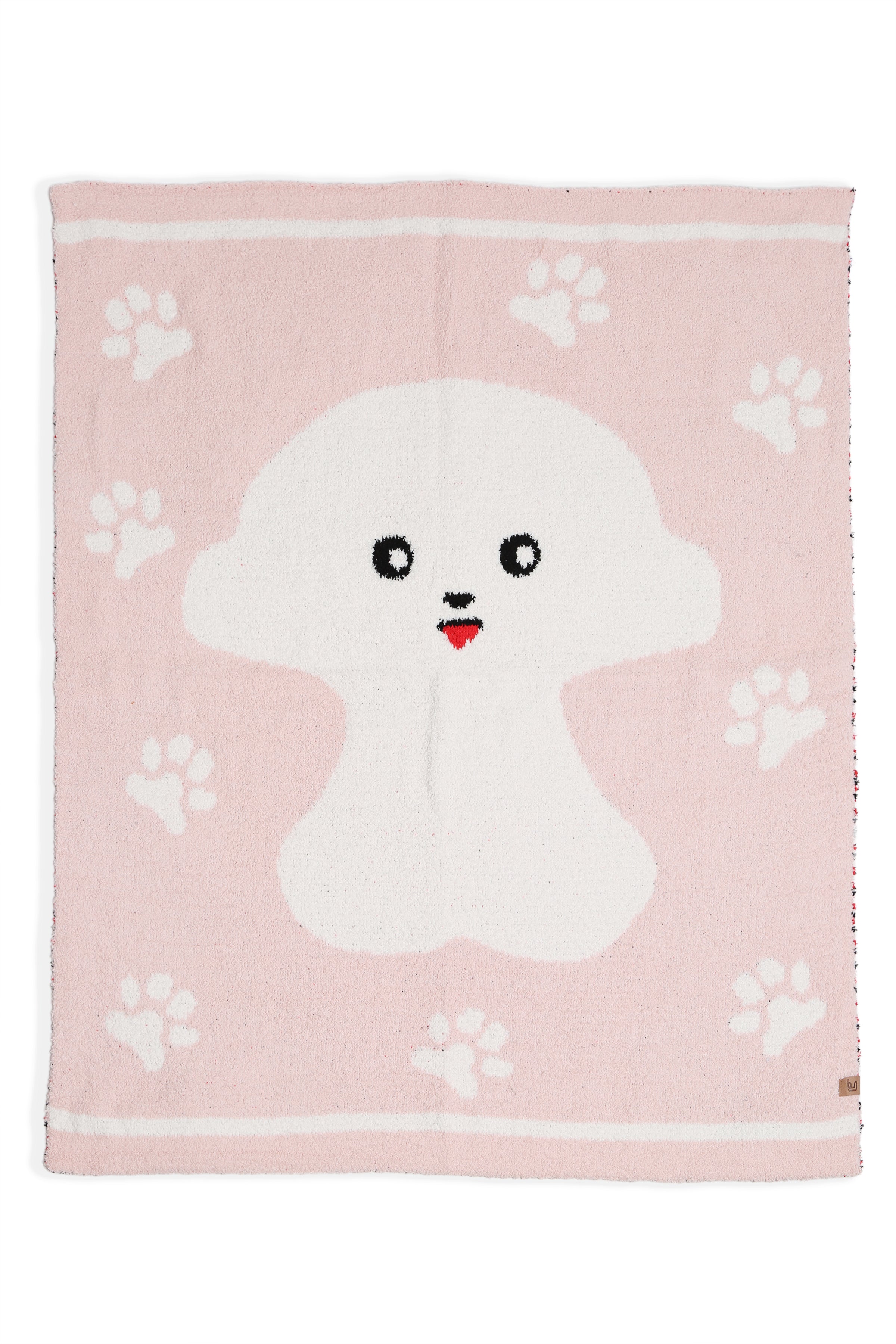 mySundaze White Puppy Print Small Throw Blanket Soft Microfiber 29x35