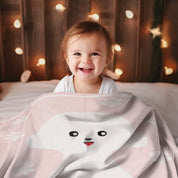 mySundaze White Puppy Print Small Throw Blanket Soft Microfiber 29x35
