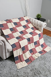 mySundaze American Flag Print Throw Blanket Soft Microfiber 50x60