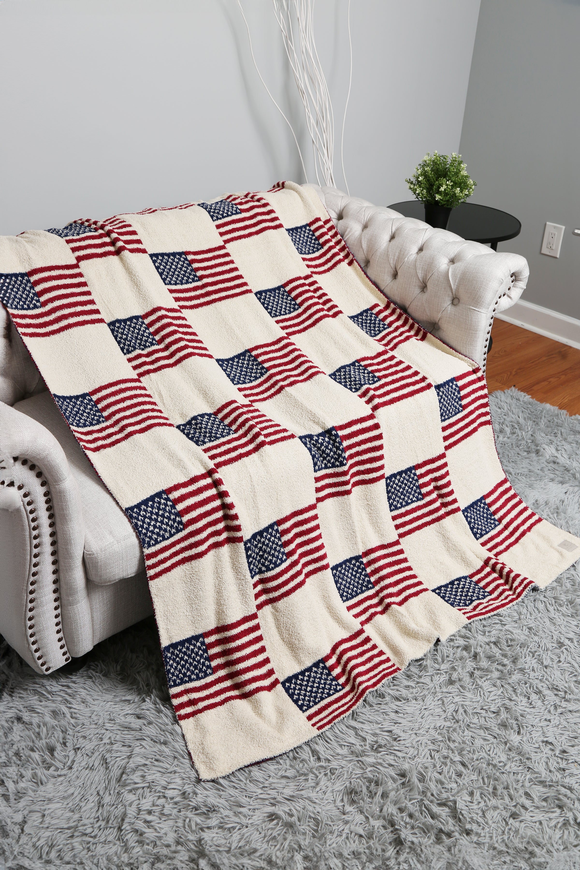 mySundaze American Flag Print Throw Blanket Soft Microfiber 50x60