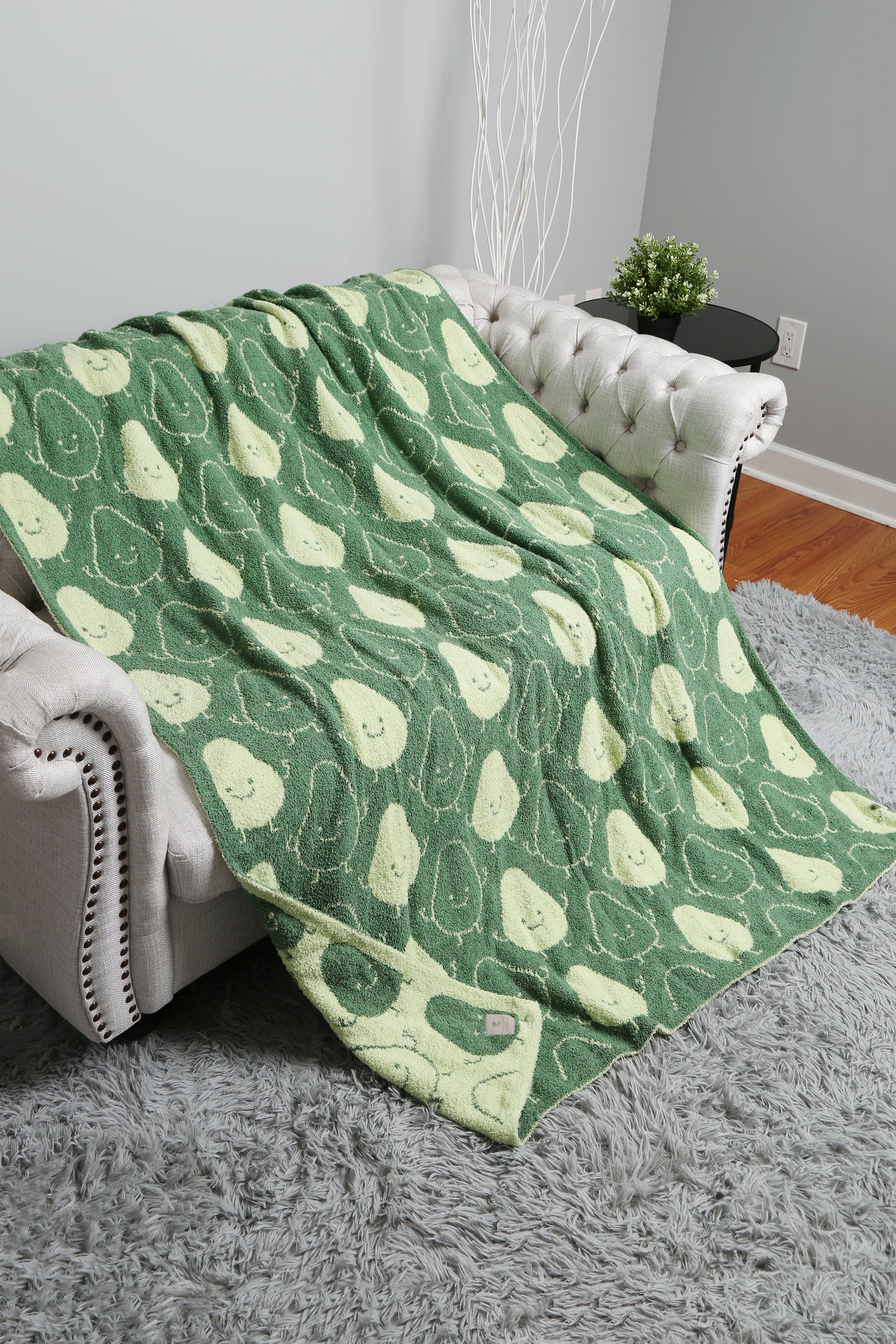 mySundaze Avocado Print Throw Blanket Soft Microfiber 50x60