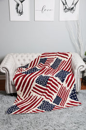mySundaze American Flag Throw Blanket Soft Microfiber USA Flag Print 50x60