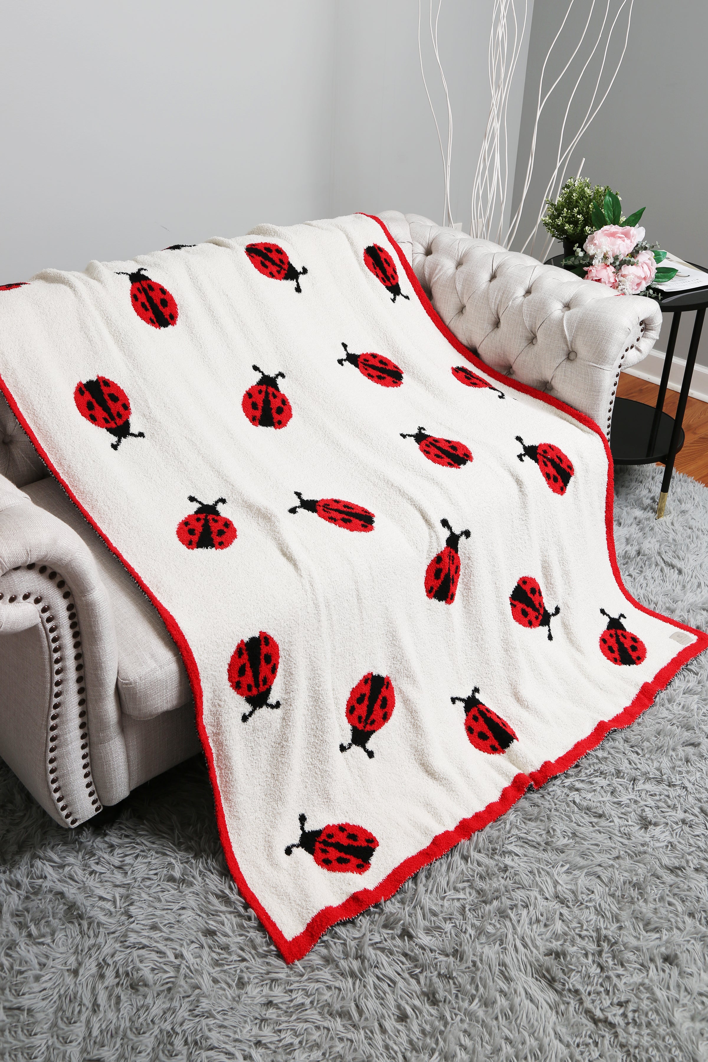 mySundaze Ladybugs Throw Blanket Soft Microfiber 50x60