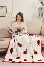 mySundaze Ladybugs Throw Blanket Soft Microfiber 50x60