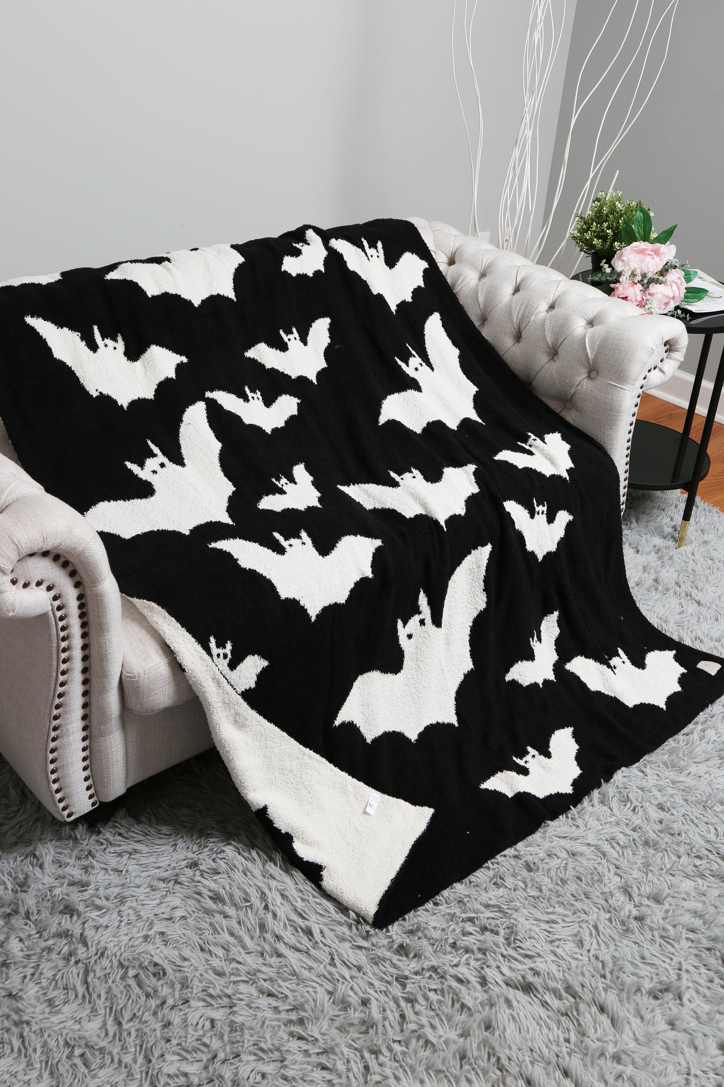 mySundaze Halloween Bats Throw Blanket Soft Microfiber 50x60