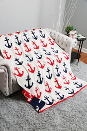 mySundaze Anchors Throw Blanket Soft Microfiber 50x60