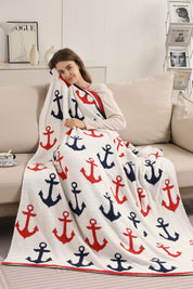 mySundaze Anchors Throw Blanket Soft Microfiber 50x60