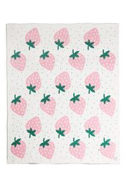 mySundaze Strawberry Throw Blanket Soft Microfiber 50x60
