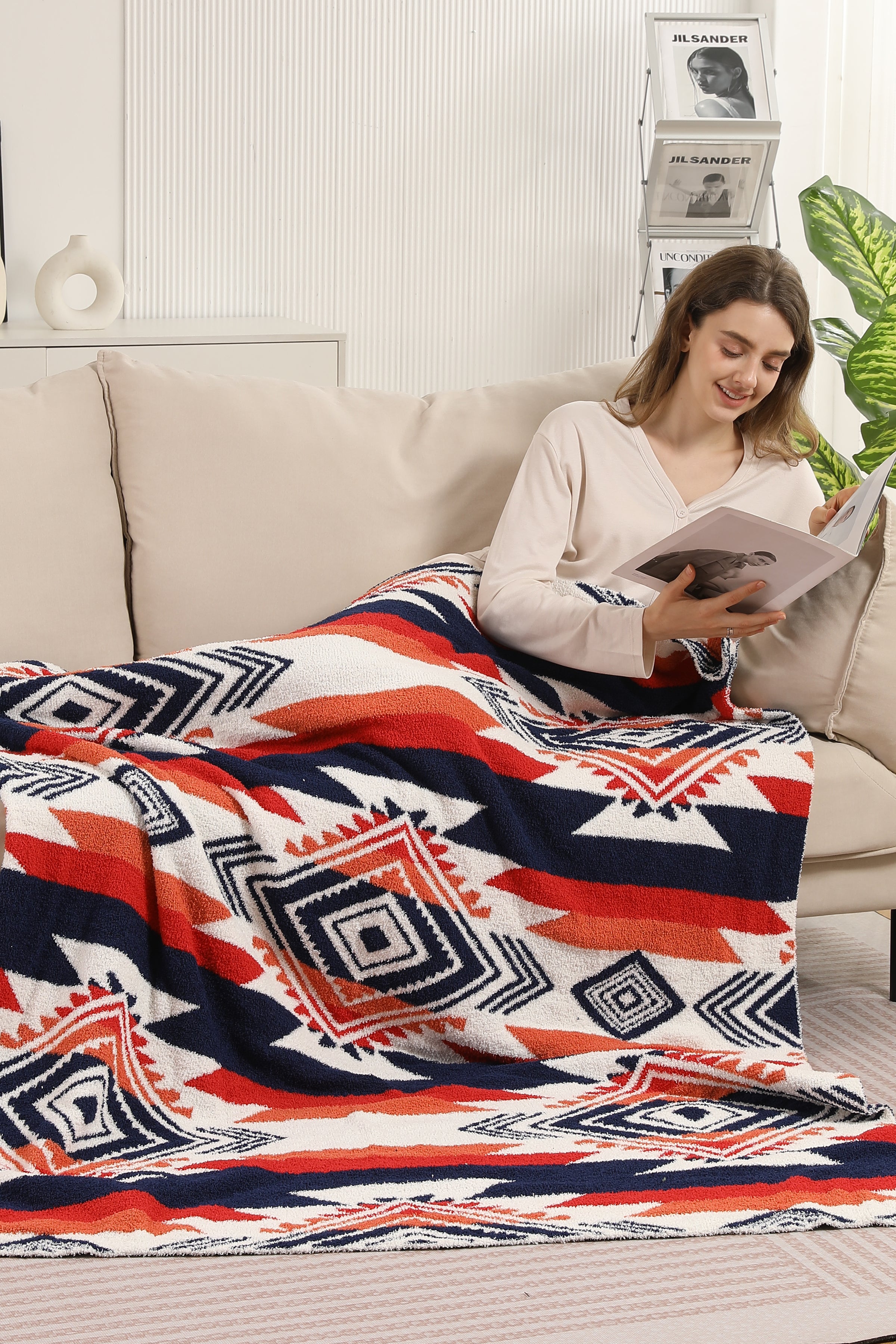 mySundaze Tribal Print Throw Blanket Soft Microfiber 50x60