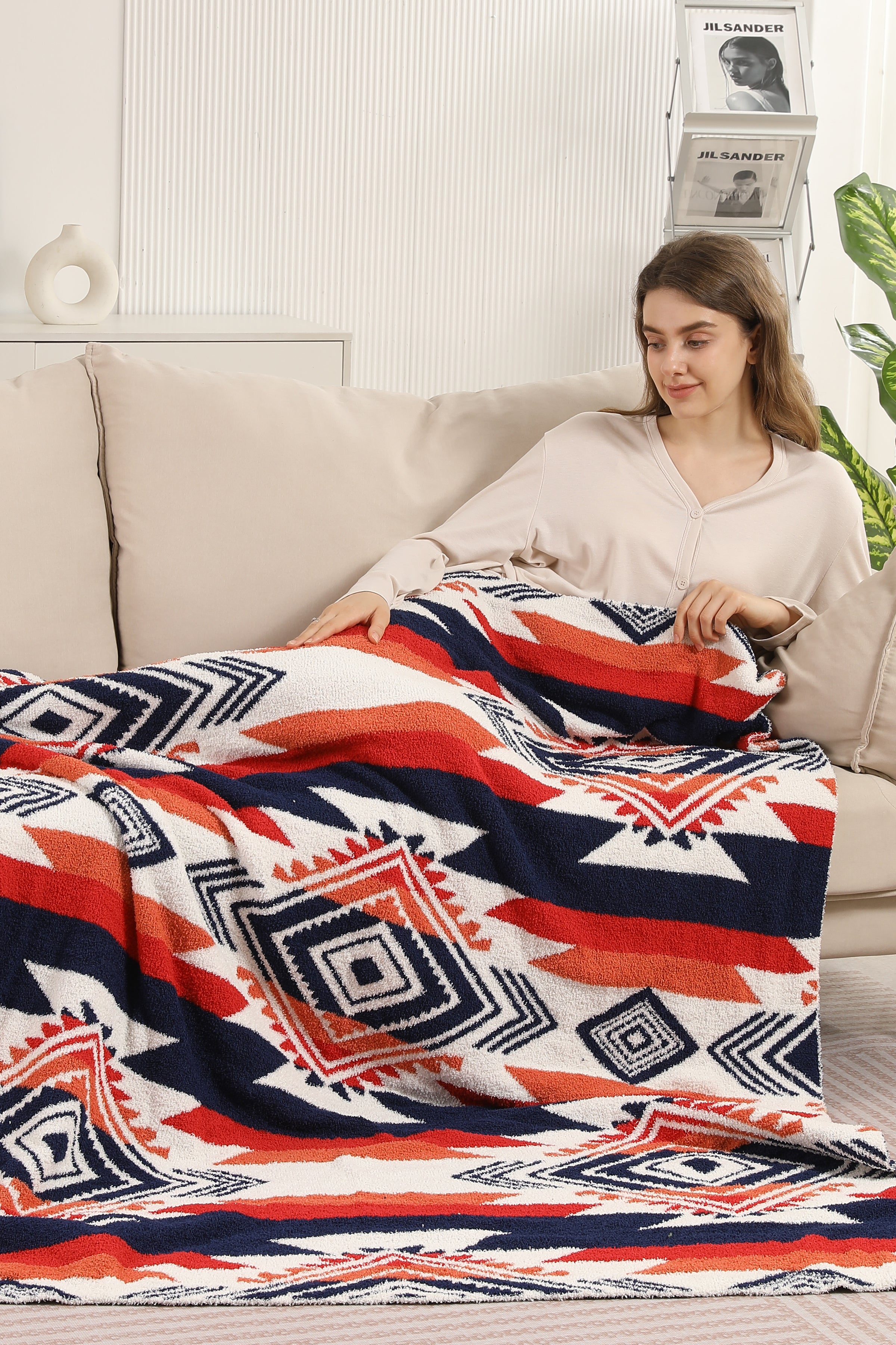mySundaze Tribal Print Throw Blanket Soft Microfiber 50x60