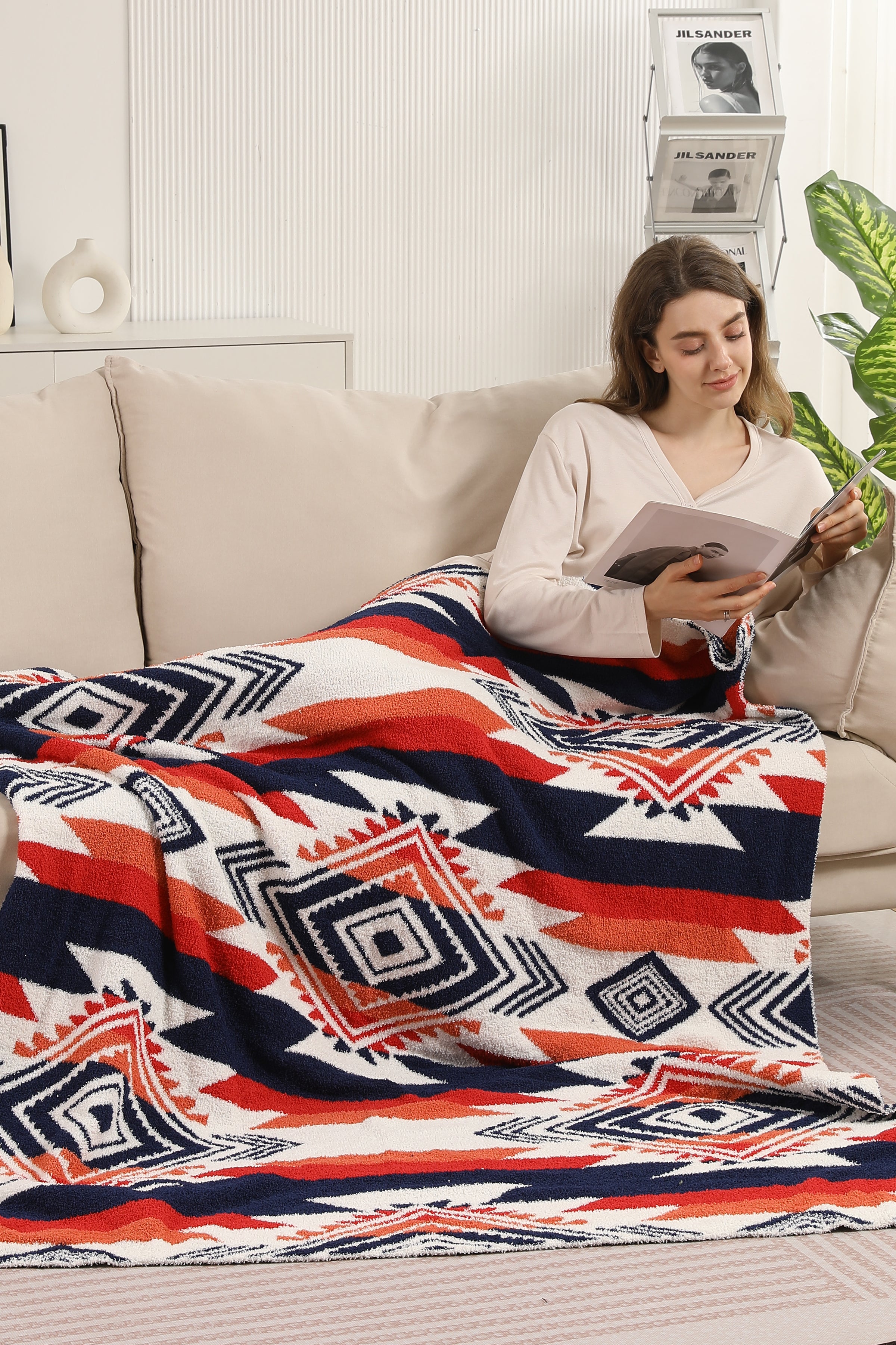 mySundaze Tribal Print Throw Blanket Soft Microfiber 50x60