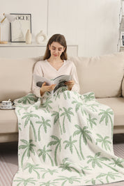 mySundaze Palm Trees Throw Blanket Soft Microfiber 50x60