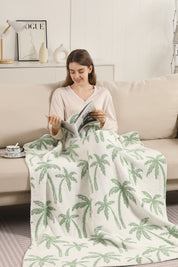 mySundaze Palm Trees Throw Blanket Soft Microfiber 50x60