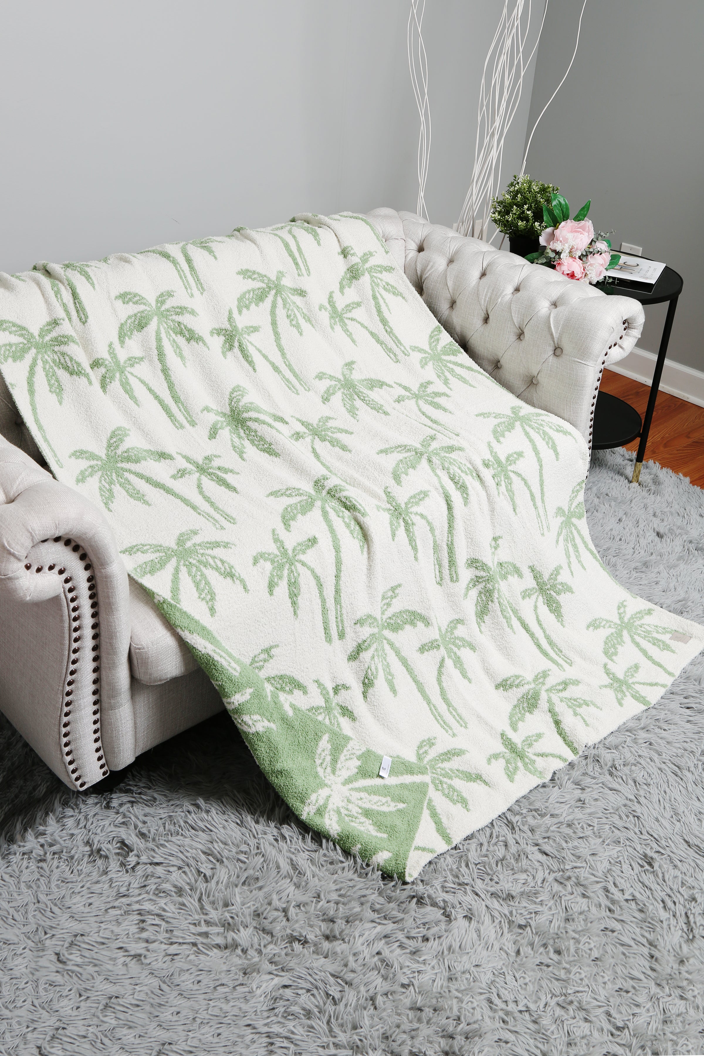 mySundaze Palm Trees Throw Blanket Soft Microfiber 50x60