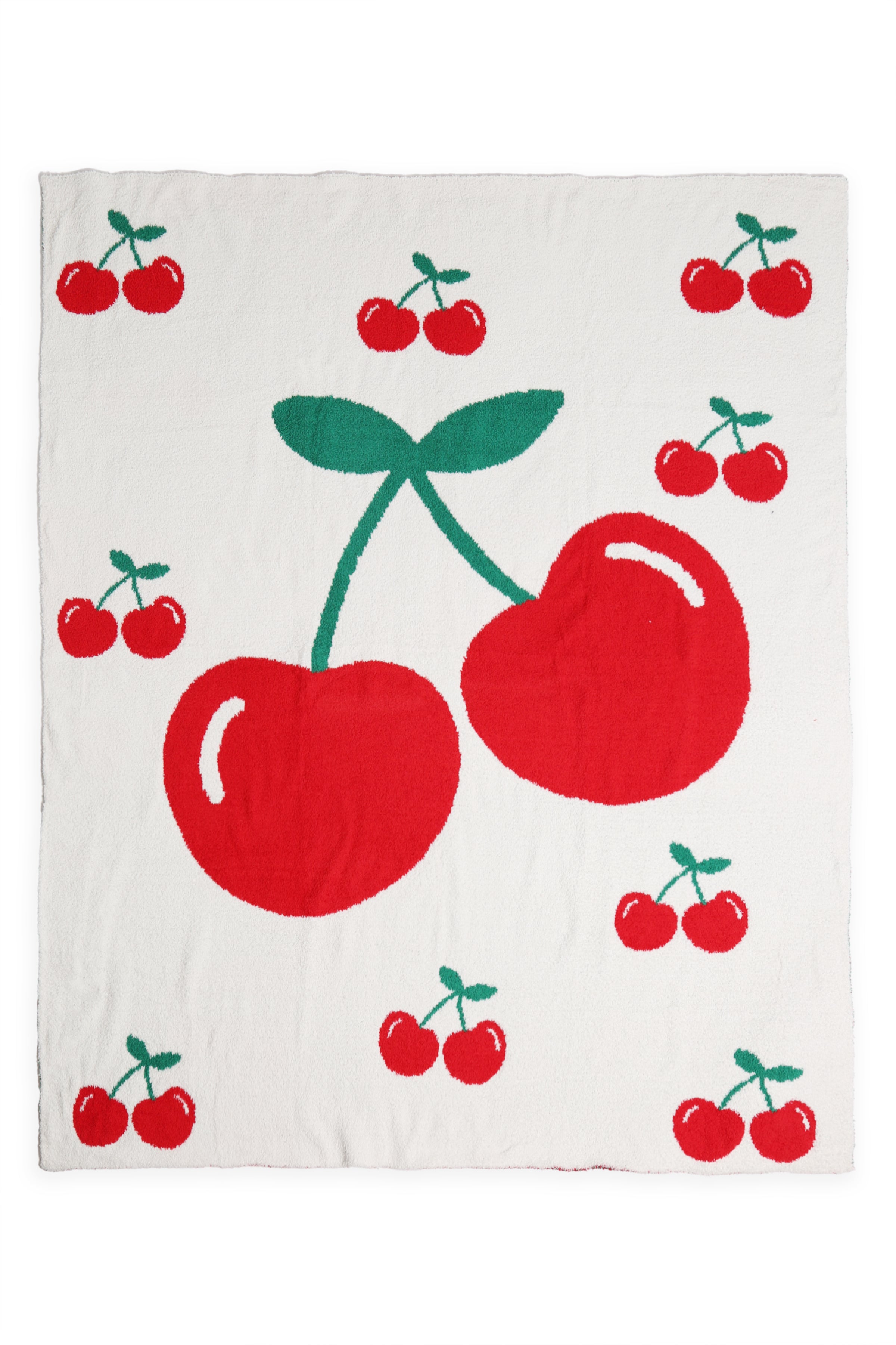 mySundaze Big Red Cherry Throw Blanket Soft Microfiber 50x60