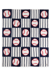 mySundaze Baseball with Stripes Throw Blanket Soft Microfiber 50x60