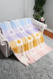 mySundaze Multi Color Hearts Throw Blanket Soft Microfiber 50x60