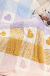 mySundaze Multi Color Hearts Throw Blanket Soft Microfiber 50x60
