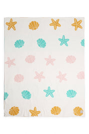 mySundaze Sea Shells Throw Blanket Soft Microfiber 50x60