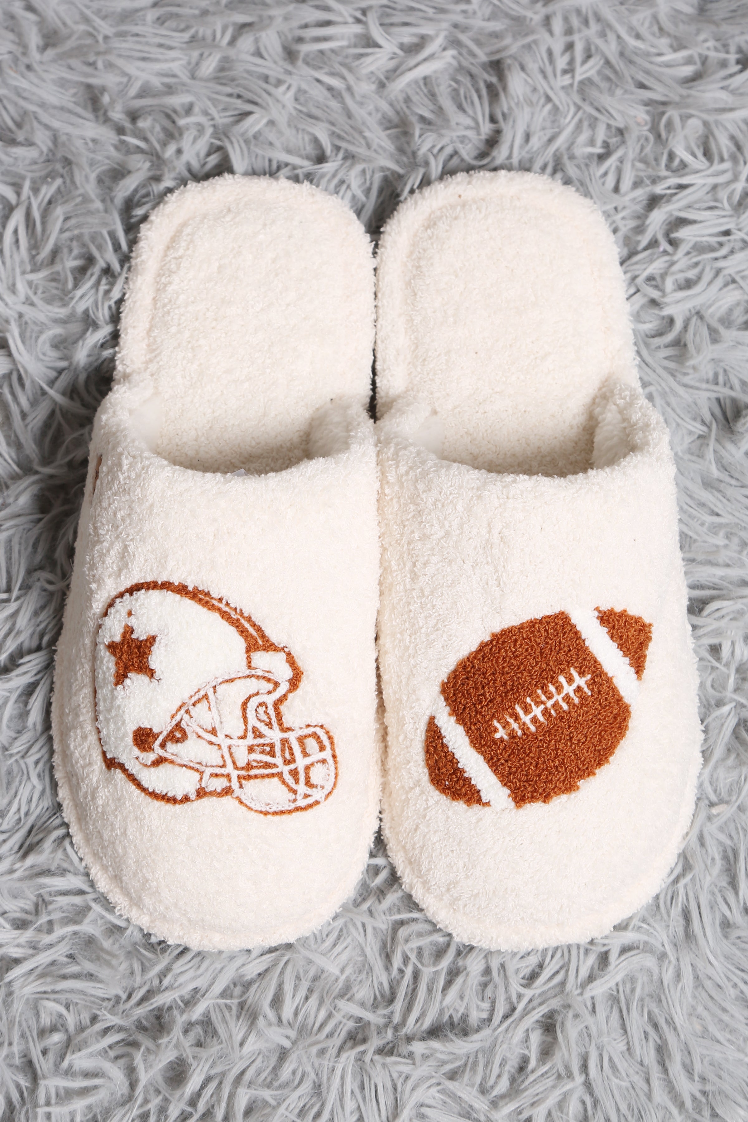mySundaze Football & Helmet Soft Microfiber Slippers