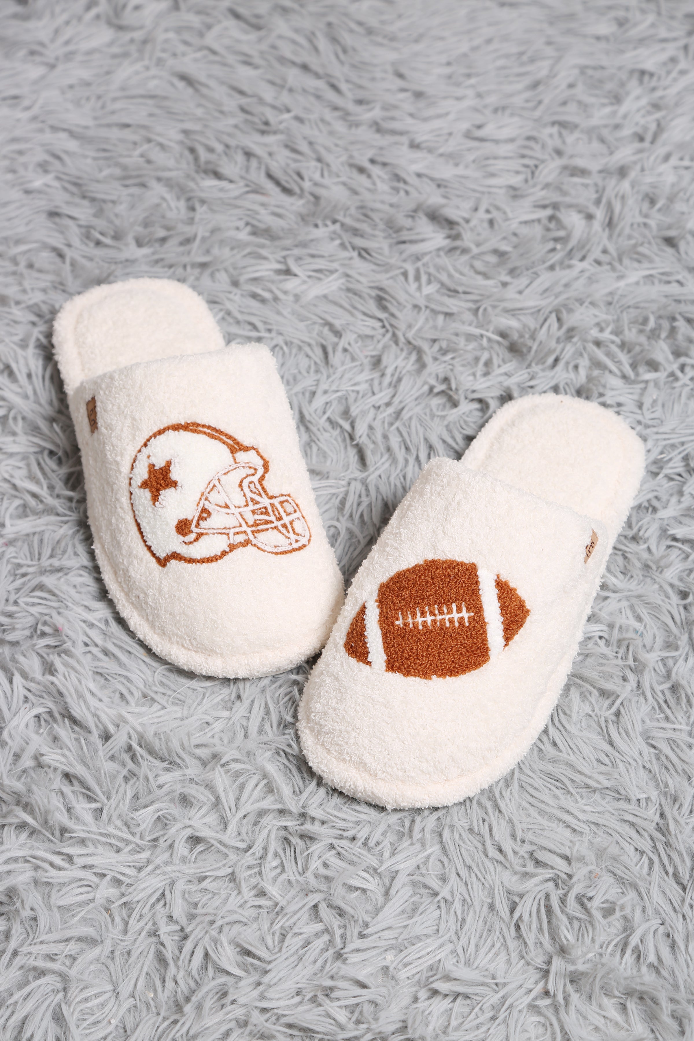 mySundaze Football & Helmet Soft Microfiber Slippers